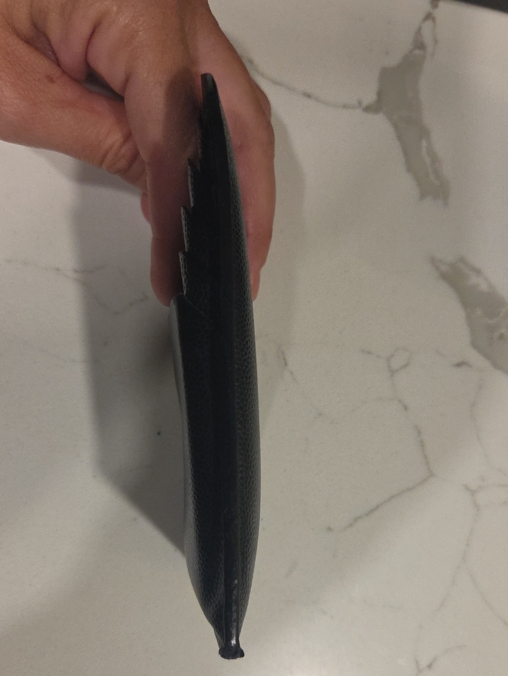 Saint Laurent Black Leather Zip Card Holder Wallet - Picture 12 of 15